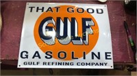 Gulf 16x13 metal sign.