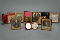 9 Daguerreotypes in Cases.