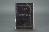 Confederate Issued Map of Virginia. 1862.
