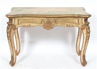 Italian Rococo Manner Painted Console Table