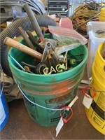Bucket of Screw Drivers and Asst Tools