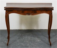 French Louis XV Style Flip Top Inlaid Game Table