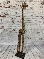 Carved Wood Giraffe