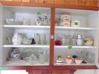 Misc kitchen cabinet glassware lot