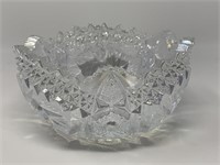 Imperial Carnival Glass White Iridescent Bowl
