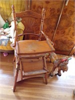 Antique Childs Highchair/stroller