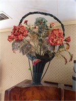 36" Wicker vase with handle