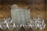 Glass Snack Plate Set