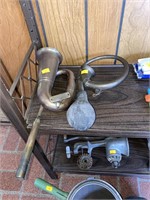 Antique brass horns