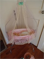 Childs Cradle on stand