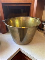 Brass bucket 9in tall