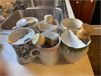 Shaving mugs and mustache cups