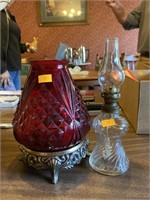 Candle and oil lamp