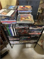 Huge Lot of DVDs w/ Metal Rack