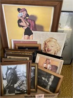 MARILYN MONROE PICTURES AND FRAMED POSTER