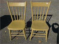 SOLID WOOD PRESS BACK CHAIRS