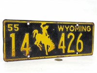 Plaque immatriculation Wyoming 55