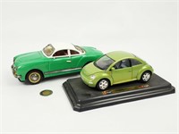 Véhicules miniatures Volks Burago & tin toy vert