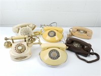 6 téléphones à impulsion /cadran vintage