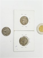 3 pièces de 0.05¢ Buffalo USA