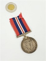 Médaille avec ruban Georges VI
