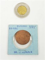 Jeton en cuivre de LeRoux 1886 numismatic Atlas