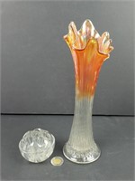 Vase à fleur Carnaval /pique fleur en verre clair
