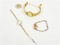 3 montres bracelet pour dames dont Elgin