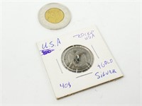 Pièces monnaies USA argent et or +gravure +1875-78