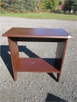 STURDY BROWN PAINTED WOODEN STAND 25X13X24