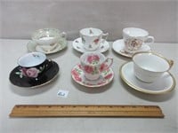 6 SETS OF VINTAGE CUPS AND SAUCERS