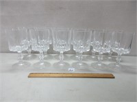 12 CRYSTAL STEMMED GLASSES