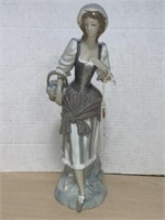 Lladro Figurine - Girl Carrying Basket Of Fruit