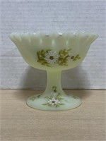 Hand-painted Fenton Glass Candy Dish