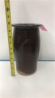 brown pottery vase