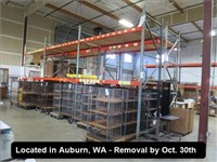 APPROX 3'8" X 27" X 12' FOOTED PALLET RACKING