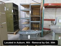 LOT, (2) 4' SHELVING UNIT W/ASSORTED PARTS ON