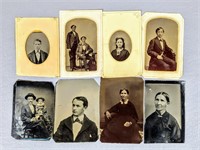 Eight Antique Tintype Photographs