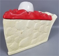 Vintage USA Ceramic Strawberry Pie Cookie Jar