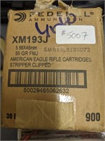 900 Round Case of 5.56 Ammo on Stripper Clips