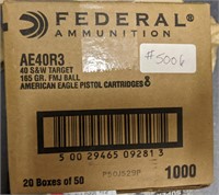 1,000 Round Case of .40 S&W Ammo