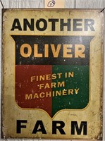 Oliver farm 10x14 metal sign