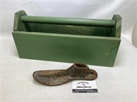 Cobbler Anvil and Wood Tool Box