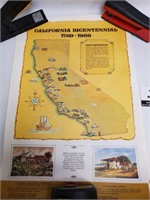 1969 California Bicentennial Watercolor Prints