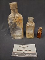 Antique Glass Bottles From Old Cabin Gold Mine
