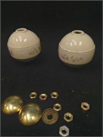 Vtg Ceramic  Balls & Brass parts