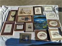 (14) Assorted Paintings & Prints