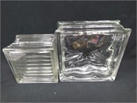 (2) Glass Blocks