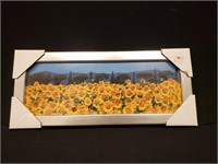Tuscan Sunflowers Framed Print 16.5x7"