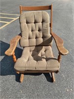 Vtg Wooden Rocking Chair 36"x21x21"